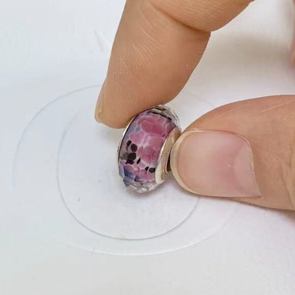 Pandora Light Purple Shimmering Glass Bead S925 sterling silver string ornament - Picture 3 of 3